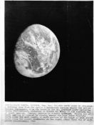 First photograph of Earth's disc taken by a man (black and white version), Apollo 8, 21-27 Dec 1968