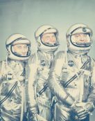 Portrait of America's first three astronauts, Project Mercury, ca. 1962