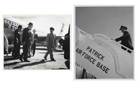 President Eisenhower tours the missile test base in Cape Canaveral (2 views), 10 Feb 1960