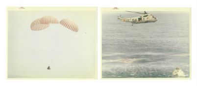 Four views of the splashdown and recovery, Apollo 9, 3-13 Mar 1969