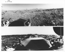 Mars, the first panoramic photograph from the surface of the planet, Viking 1, 20 Jul 1976