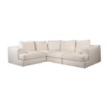 CASSINA, ITALY, A WHITE LINEN UPHOLSTERED CORNER SOFA