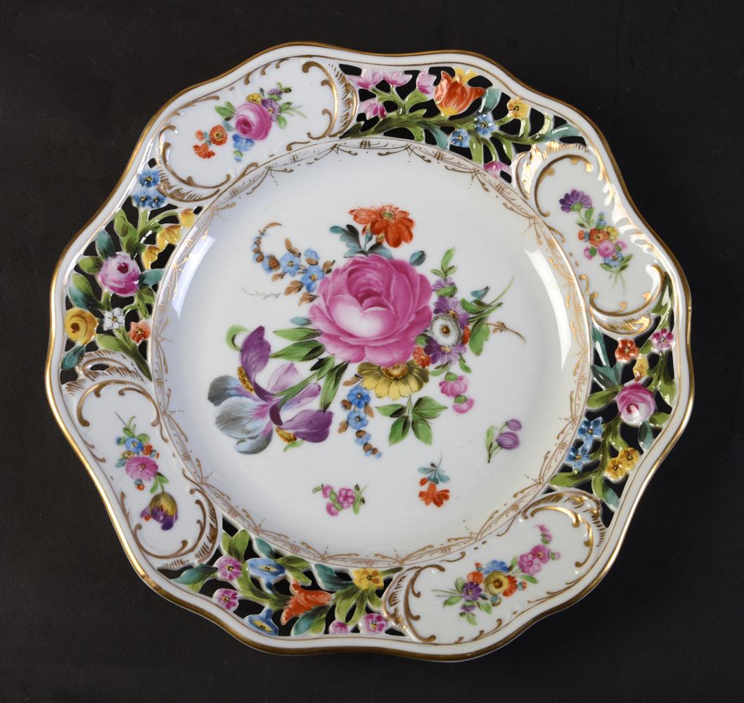 A DRESDEN PORCELAIN PART DESERT SERVICE - Image 2 of 6