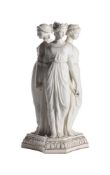 A COPELAND PARIAN AND GILT MODEL OF THE THREE GRACESTHIRD QUARTER 19TH CENTURYModelled standing on