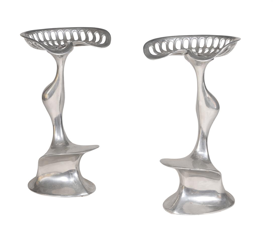 PHILIP WATTS, A PAIR OF MERCURY BAR STOOLS