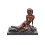 CHARLIE LANGTON 'BELLE', A PATINATED BRONZE MODEL OF A NUDE