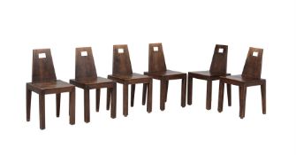 A SET OF SIX MODERNIST HALL CHAIRS