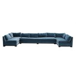 A THREE PART U-SHAPED SOFA