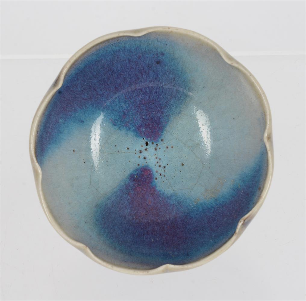 λ CHARLES VYSE (1882-1971); A SMALL FLORIFORM BOWL DECORATED WITH A CHUN BLUE GLAZE - Image 2 of 3