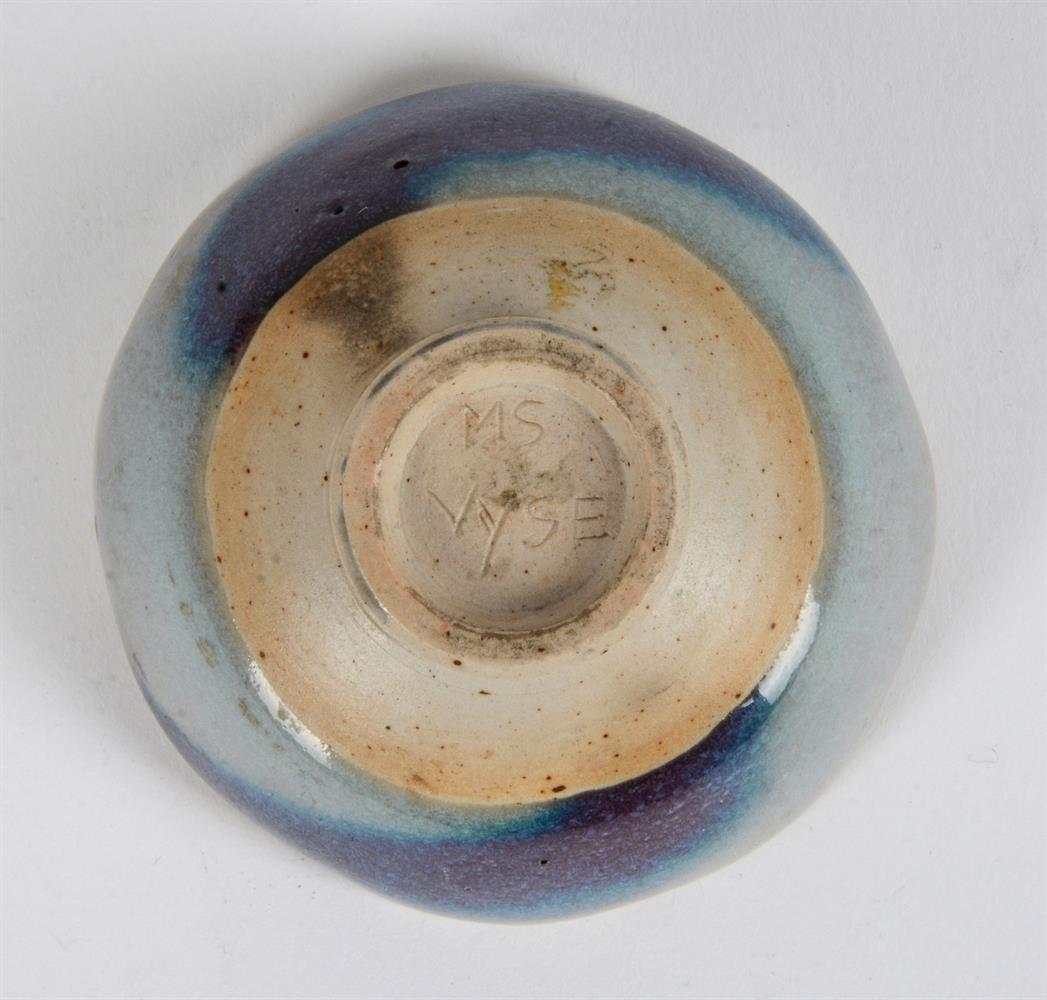 λ CHARLES VYSE (1882-1971); A SMALL FLORIFORM BOWL DECORATED WITH A CHUN BLUE GLAZE - Image 3 of 3