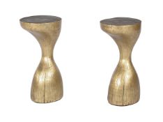 A PAIR OF DUCKBILL SIDE TABLES