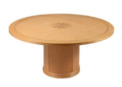 RUPERT THISTLETHWAYTE, A MAPLE AND BURR WOOD BANDED CENTRE TABLE