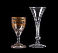 A COMPOSITE STEMMED WINE GLASS