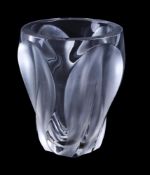 LALIQUE, CRYSTAL LALIQUE, INGRID, A CLEAR AND FROSTED GLASS VASE