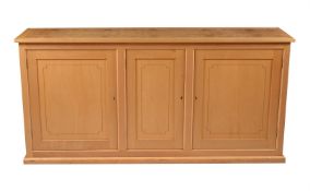 RUPERT THISTLETHWAYTE, A MAPLE AND BURR SIDE BOARD
