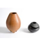 λ LIAM FLYNN (1969-2017), TWO TURNED WOOD VASES