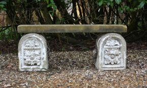 A PAIR OF RENDERED BRICKWORK PIER FINIALS OR MILE-STONE MARKERS