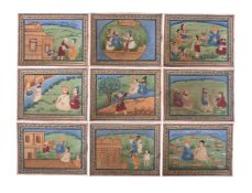A SET OF FIFTY INDIAN PAINTINGS ON CARD