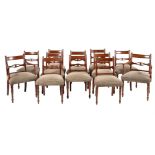 A SET OF TWELVE MAHOGANY DINING CHAIRS