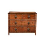 A VICTORIAN PINE CHEST OF DRAWERS