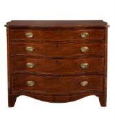 A GEORGE III MAHOGANY CHEST OF DRAWERS