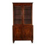 A REGENCY MAHOGANY BOOKCASE OR DISPLAY CABINET