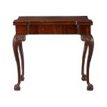 A MAHOGANY CARD TABLE IN GEORGE II IRISH STYLE