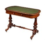 A VICTORIAN MAHOGANY WRITING TABLE