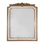 A LARGE VICTORIAN GILTWOOD AND GESSO WALL MIRROR