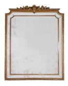 A LARGE VICTORIAN GILTWOOD AND GESSO WALL MIRROR