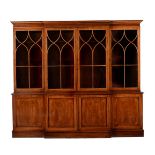 AN EDWARDIAN MAHOGANY LIBRARY BOOKCASE IN GEORGE III STYLE