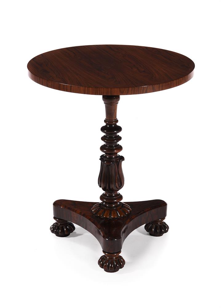 Y A WILLIAM IV ROSEWOOD TRIPOD TABLE