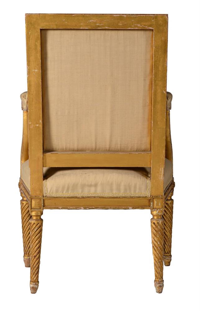 A FRENCH GILTWOOD FAUTEUIL IN LOUIS XVI STYLE - Bild 8 aus 8