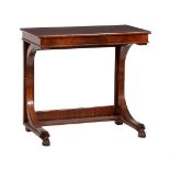 A MAHOGANY CONSOLE TABLE