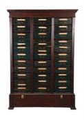 A FRENCH OAK FILING CABINET OR CARTONNIER