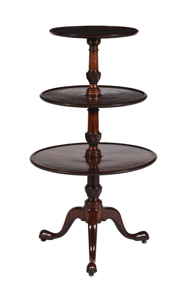 A GEORGE III MAHOGANY DUMB WAITER