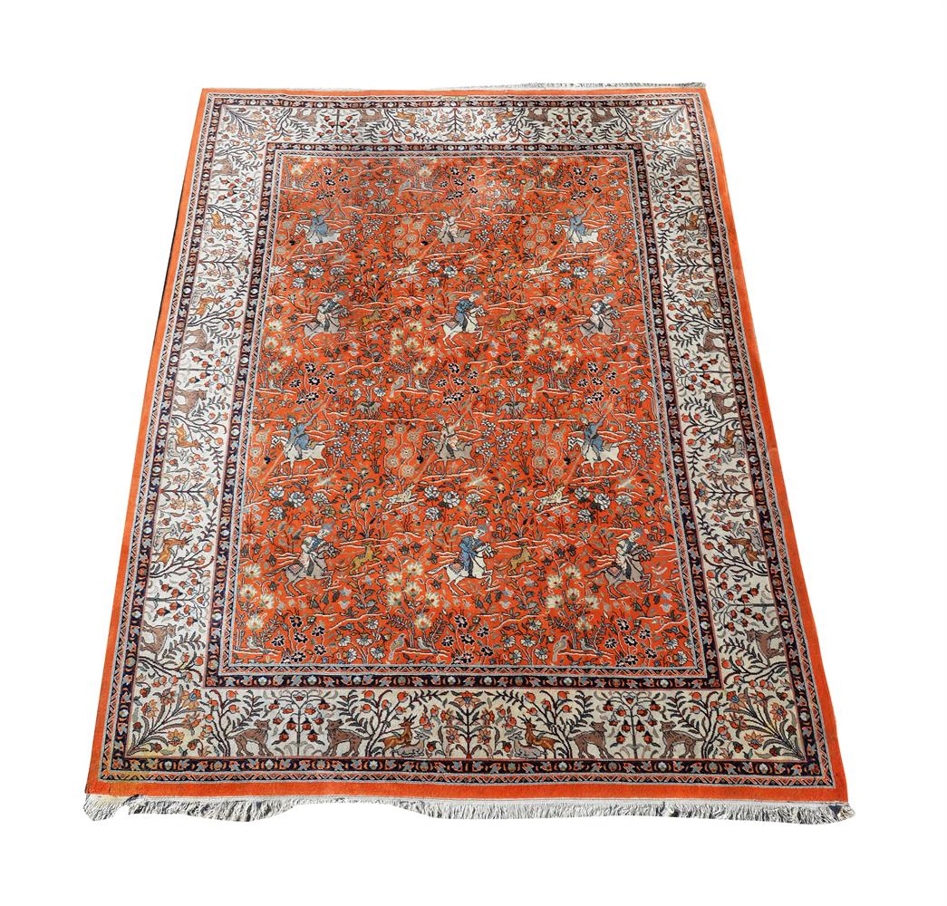 A HUNTING CARPET IN TABRIZ STYLE