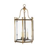 A GILT METAL WALL LANTERN