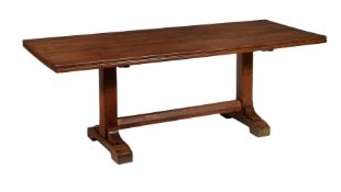 AN OAK REFECTORY TABLE