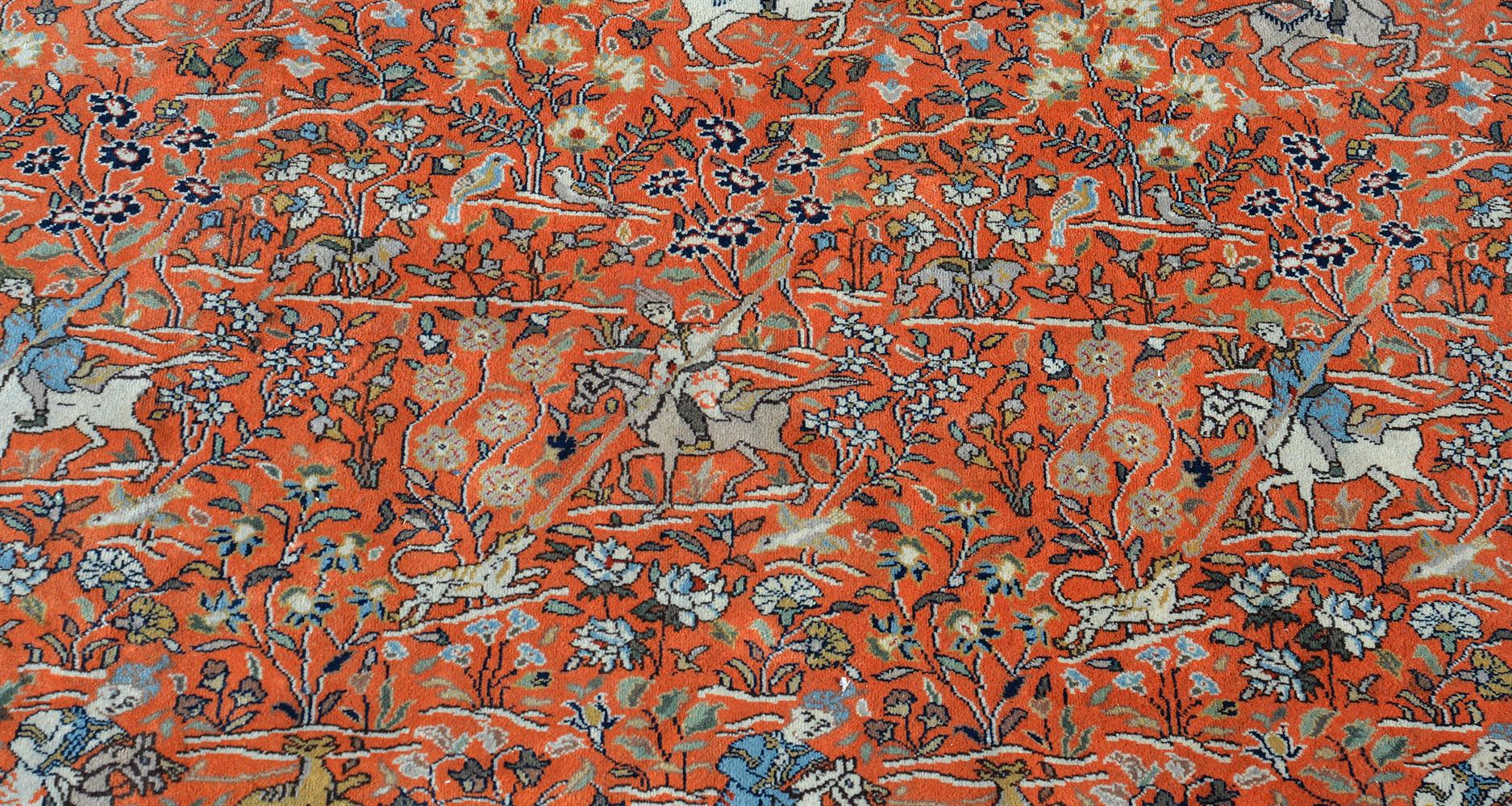 A HUNTING CARPET IN TABRIZ STYLE - Image 3 of 3