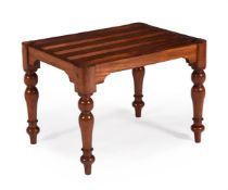 AN EARLY VICTORIAN MAHOGANY LUGGAGE STAND