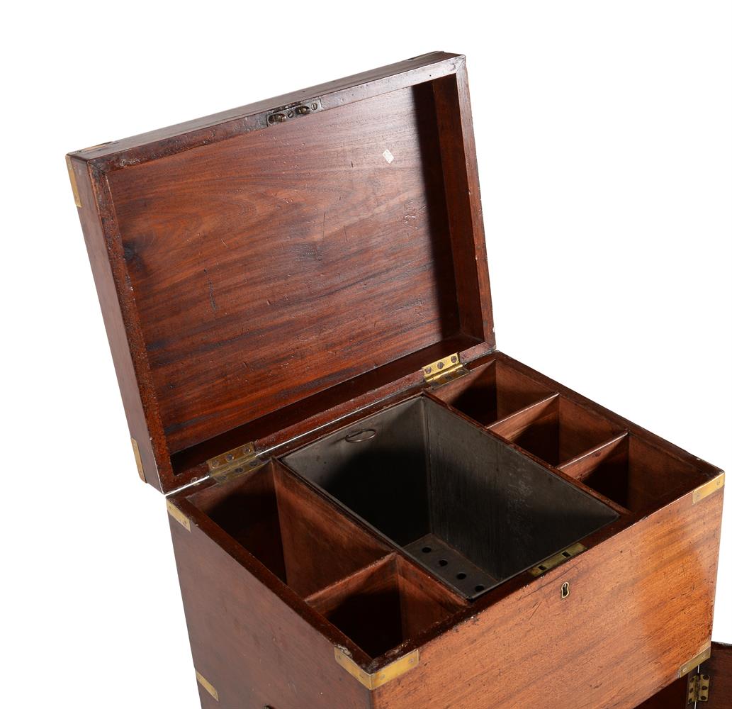 A MAHOGANY CAMPAIGN WINE COOLER - Image 2 of 3