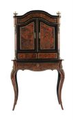 Y A NAPOLEON III EBONISED AND BOULE INLAID SECRETAIRE CABINET