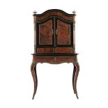 Y A NAPOLEON III EBONISED AND BOULE INLAID SECRETAIRE CABINET