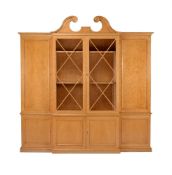 A BIRD'S-EYE MAPLE BOOKCASE IN GEORGE III STYLE