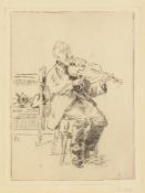 WALTER SICKERT (BRITISH 1860-1942), THE OLD FIDDLER (SMALL PLATE) (BROMBERG 187)
