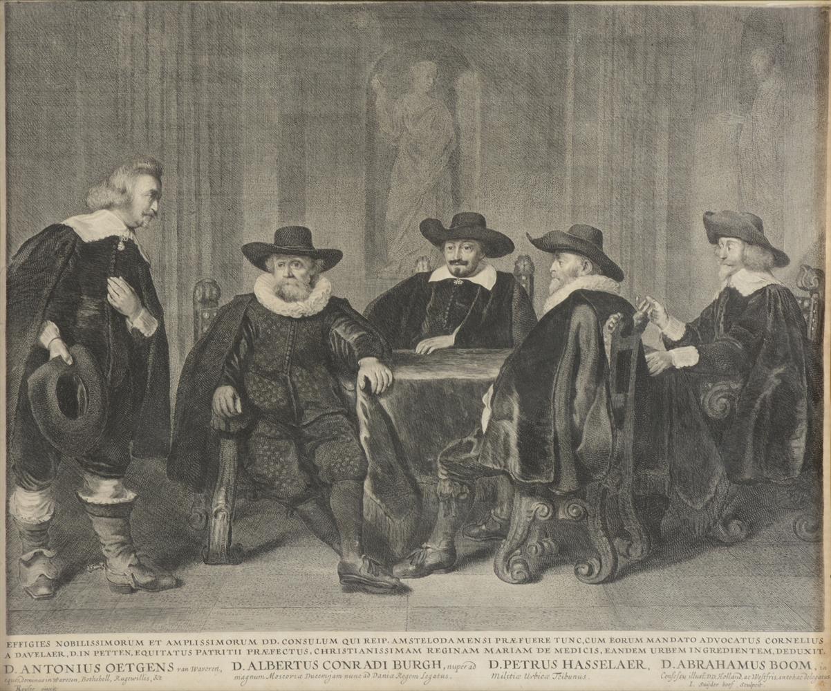 AFTER THOMAS DE KEYSER, FOUR BURGOMASTERS OF AMSTERDAM AWAITING MARIE DE MEDICI - Image 2 of 2