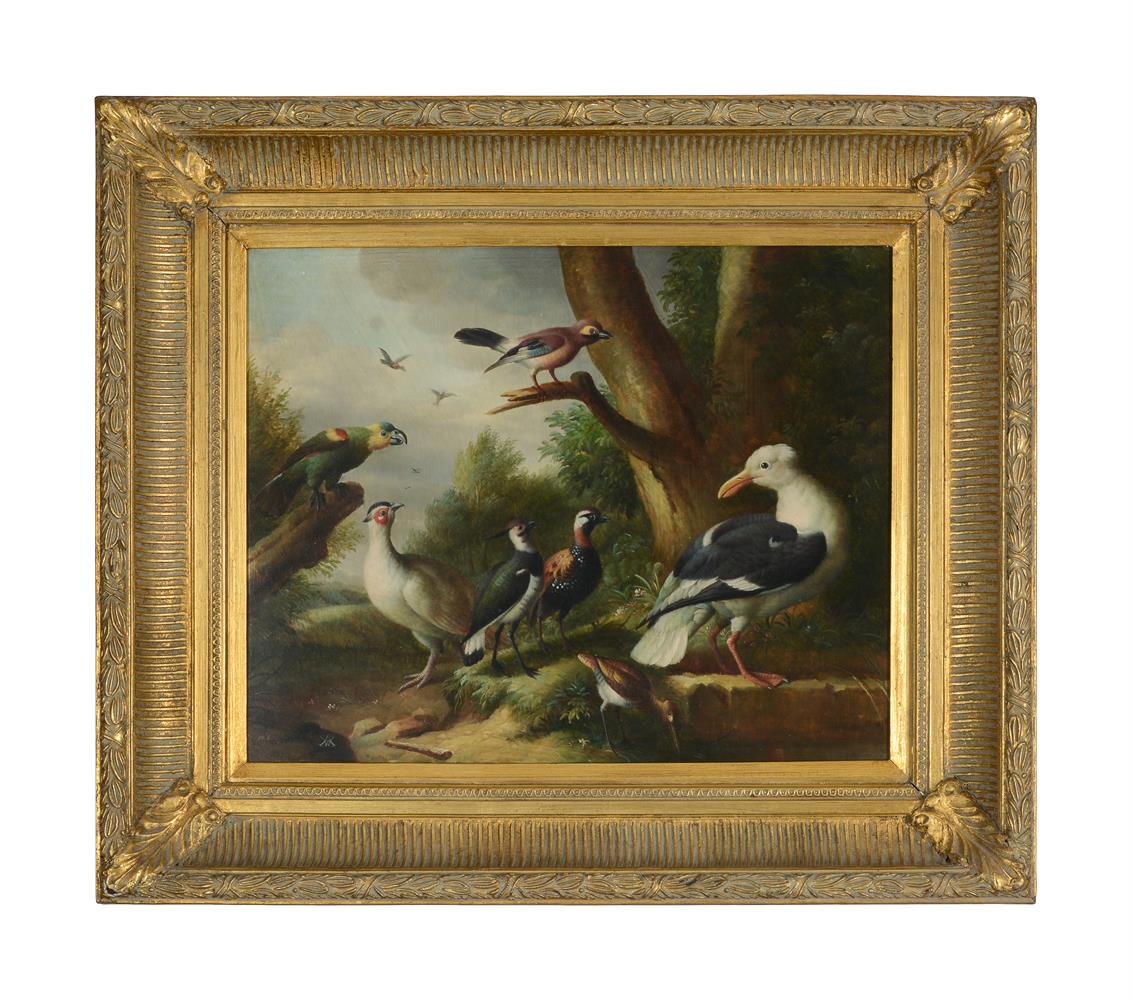 MANNER OF MELCHIOR DE HONDECOETER (20TH CENTURY), BIRDS IN A LANDSCAPE - Image 2 of 3