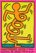 KEITH HARING (AMERICAN 1958-1990), MONTREUX JAZZ FESTIVAL (PINK)