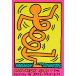 KEITH HARING (AMERICAN 1958-1990), MONTREUX JAZZ FESTIVAL (PINK)